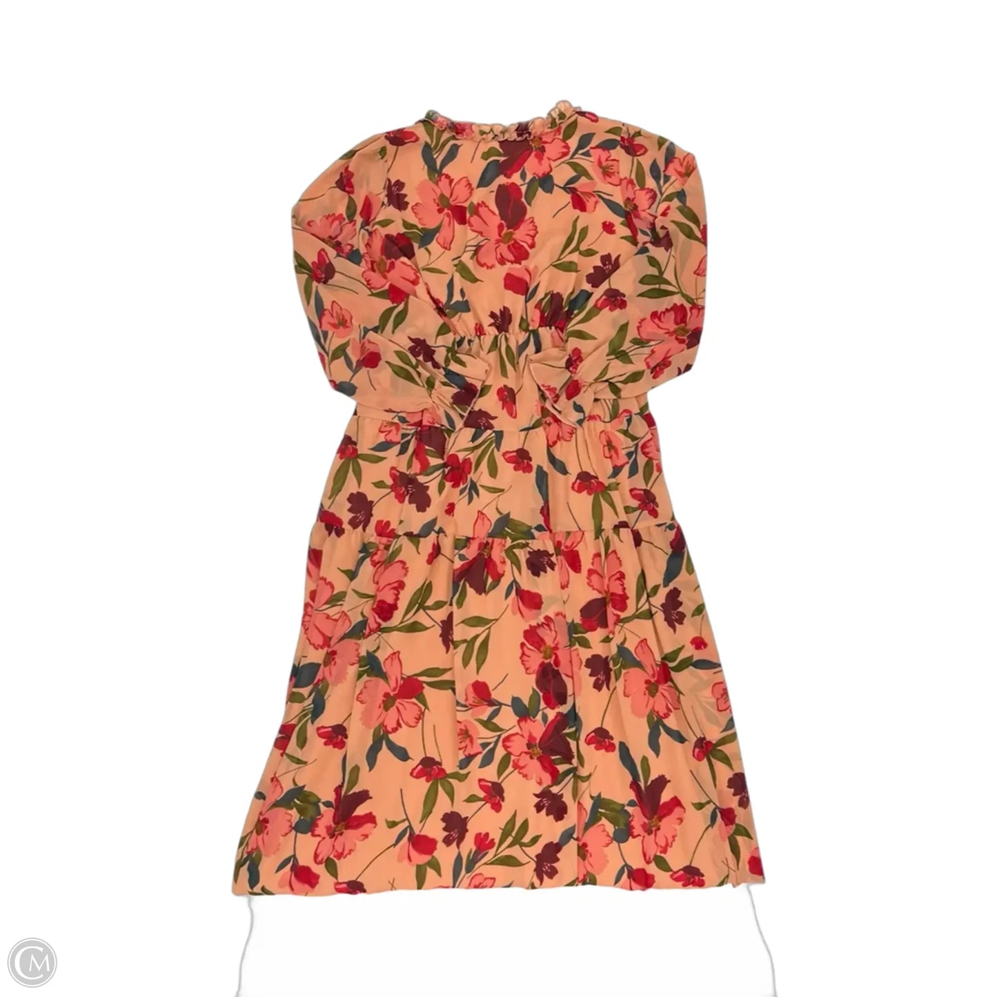 Dress Party Long By Clothes Mentor In Orange & Red, Size: S