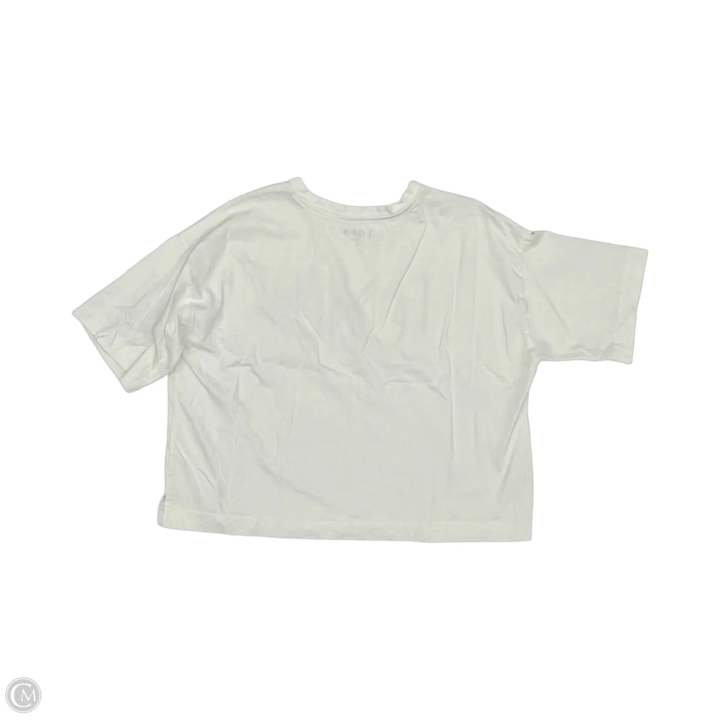 Top Short Sleeve By Loft In White, Size: L