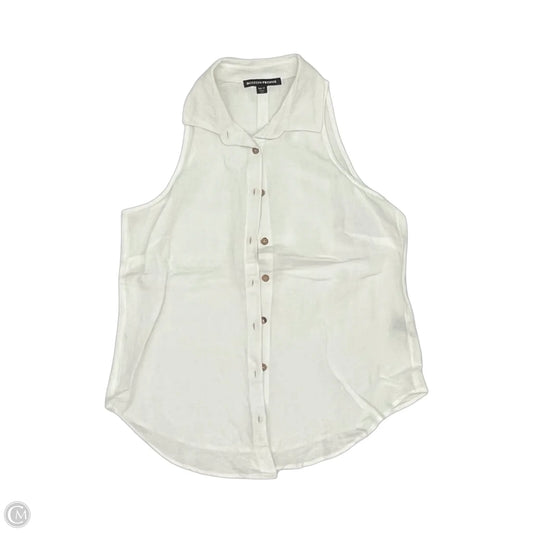 Blouse Sleeveless By Boston Proper In White, Size: Xs