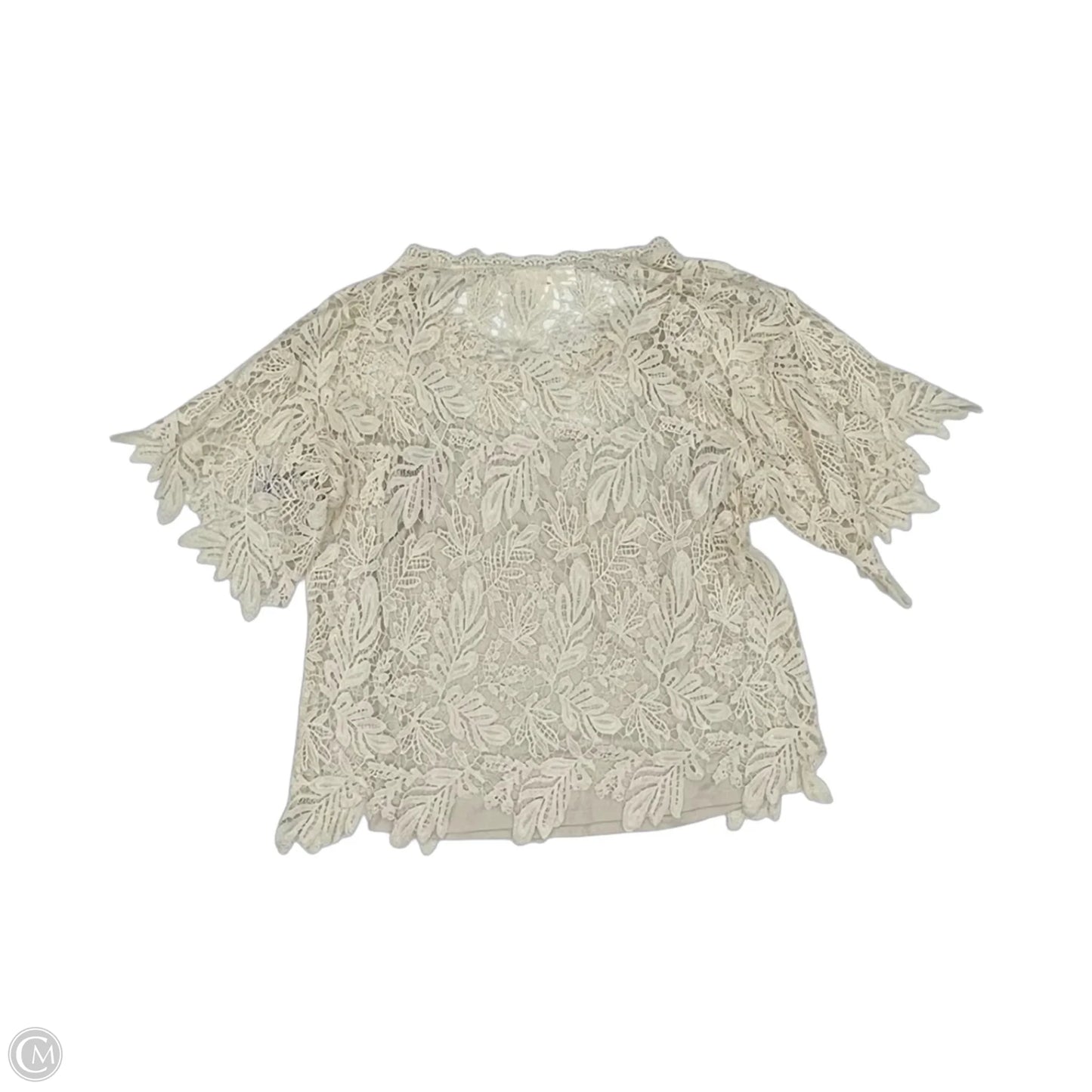 Blouse Short Sleeve By Skyes The Limit In Cream, Size: Sp