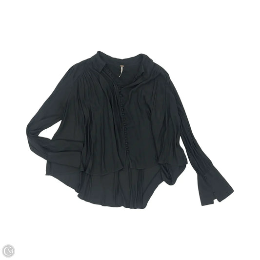 Blouse Long Sleeve By Free People In Black, Size: S