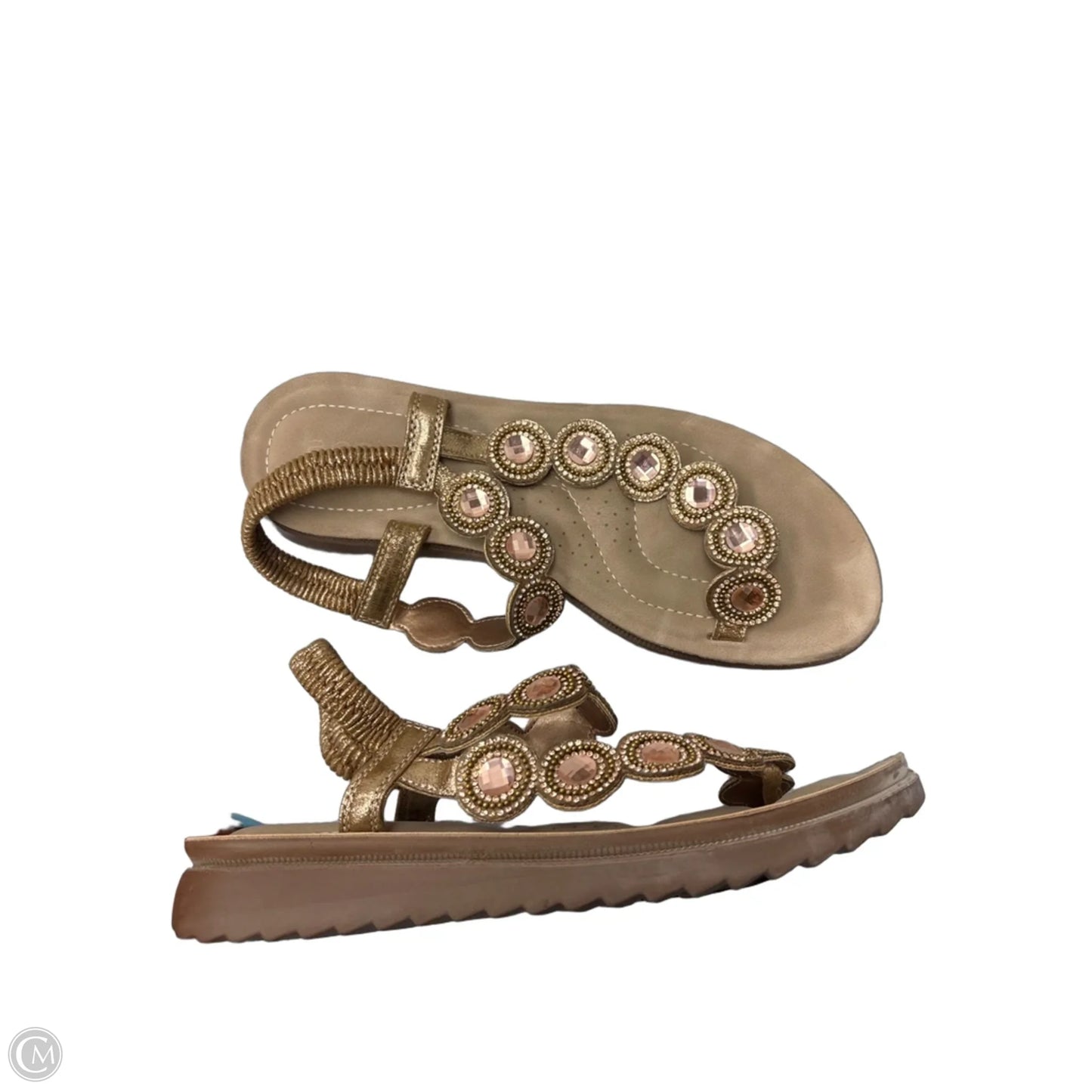 Sandals Flats By Annie In Gold, Size: 8
