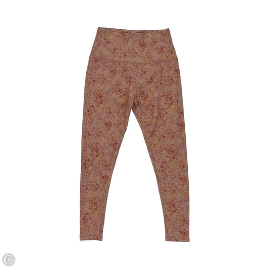 Athletic Leggings By Beyond Yoga In Pink & Yellow, Size: M