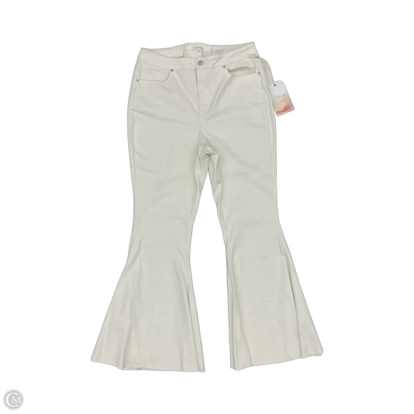 Jeans Flared By A Beautiful Soul In White, Size: 16