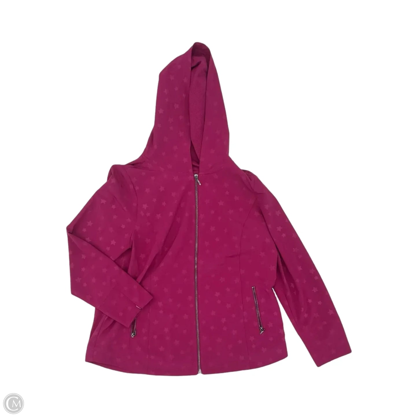 Jacket Windbreaker By Chicos In Pink, Size: M