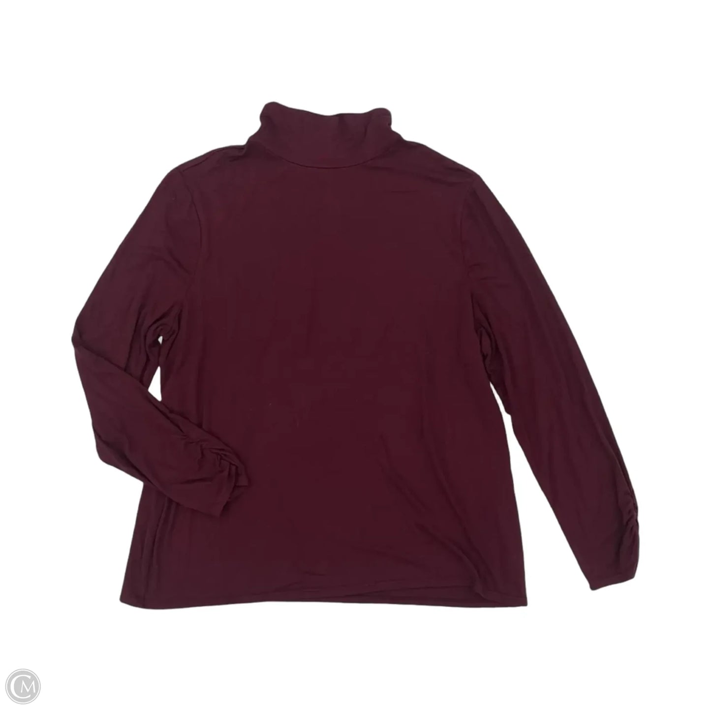 Top Long Sleeve By Chicos In Maroon, Size: Lp