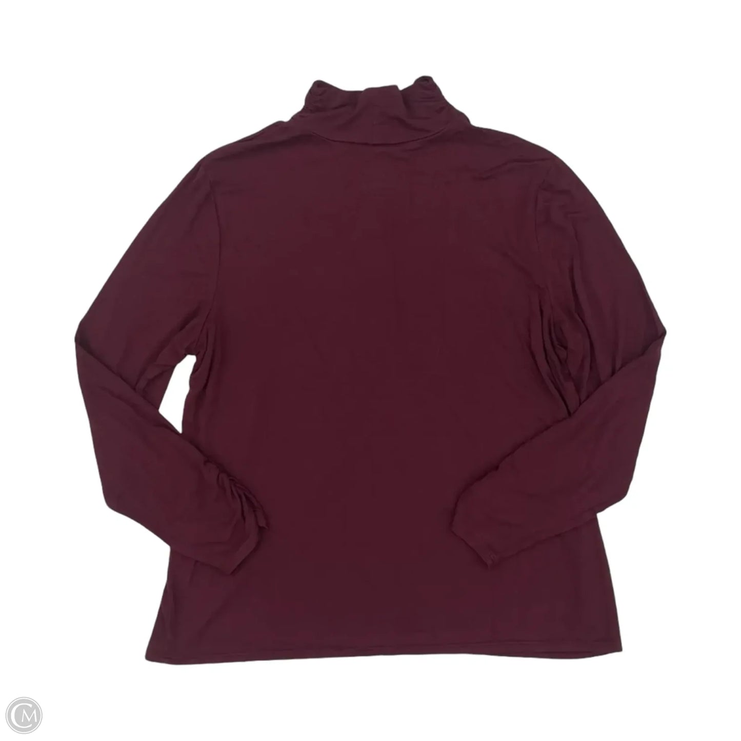 Top Long Sleeve By Chicos In Maroon, Size: Lp