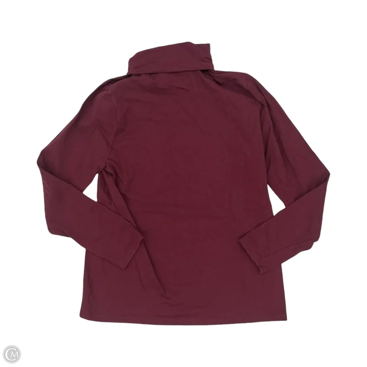 Top Long Sleeve By Talbots In Maroon, Size: Lp