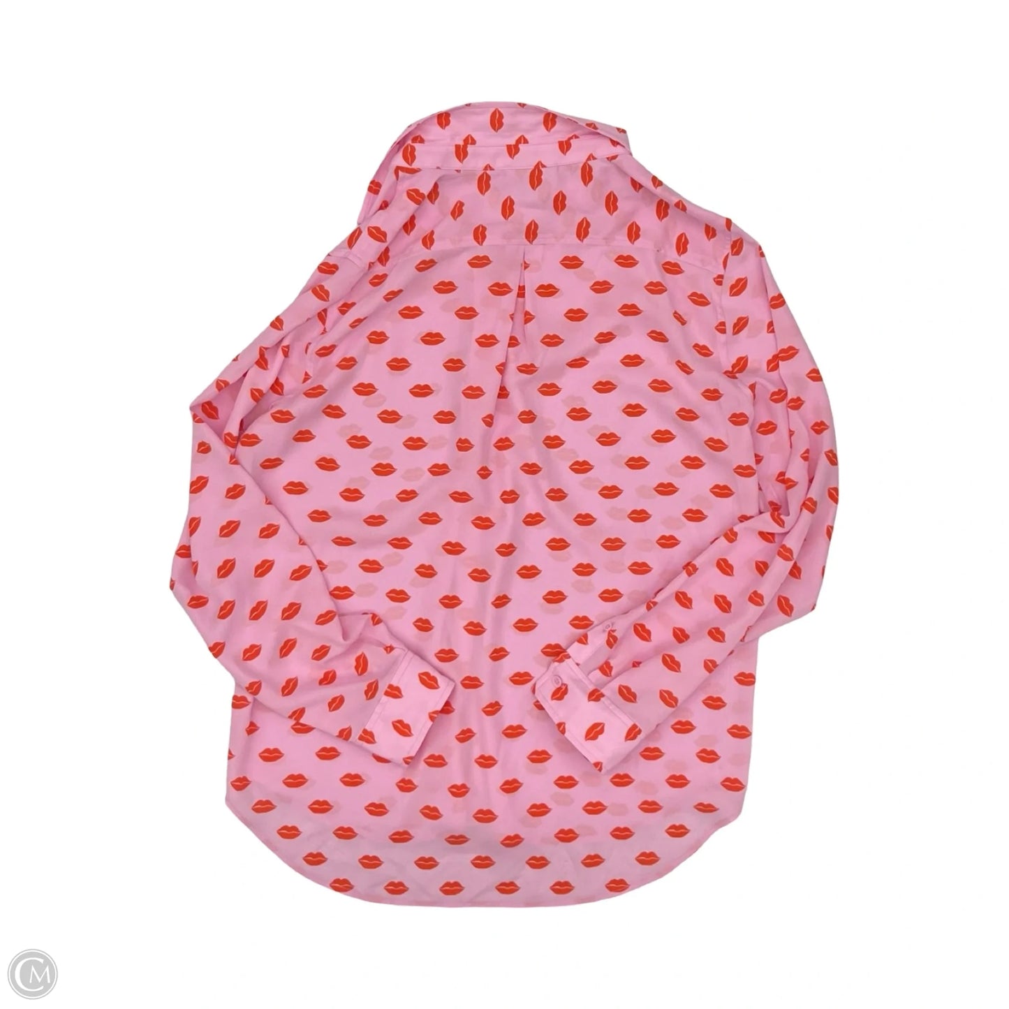 Blouse Long Sleeve By On 34th In Orange & Pink, Size: M