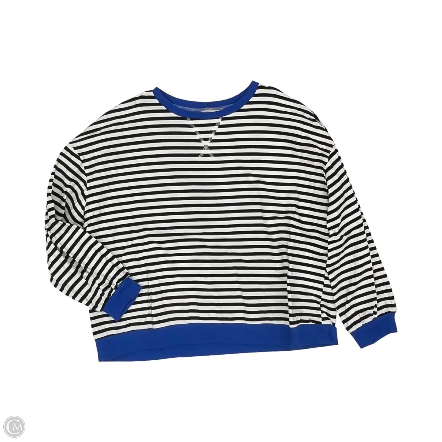 Top Long Sleeve By Clothes Mentor In Black & White, Size: Xl