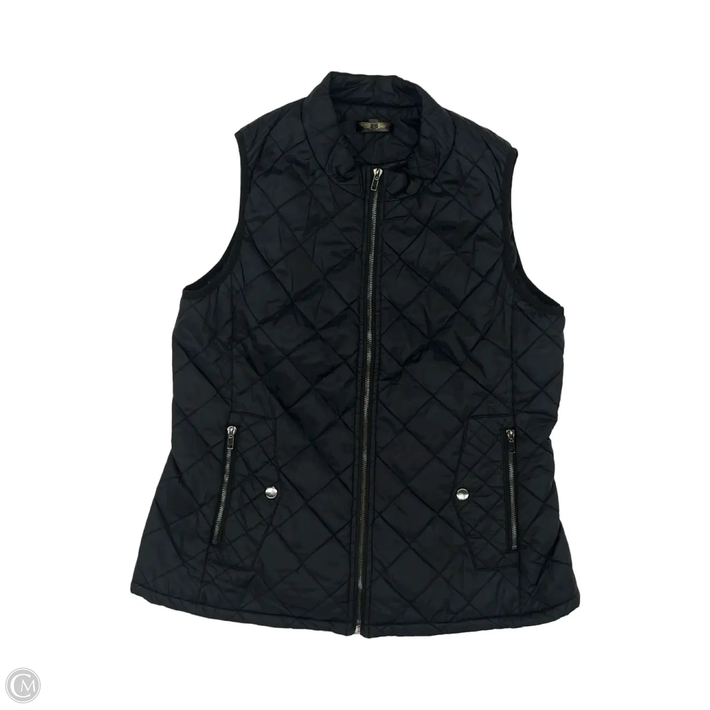 Vest Puffer & Quilted By Clothes Mentor In Black, Size: L