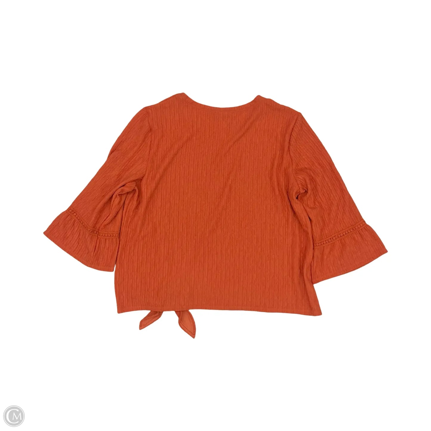 Blouse Long Sleeve By Alfred Dunner In Orange, Size: Xl