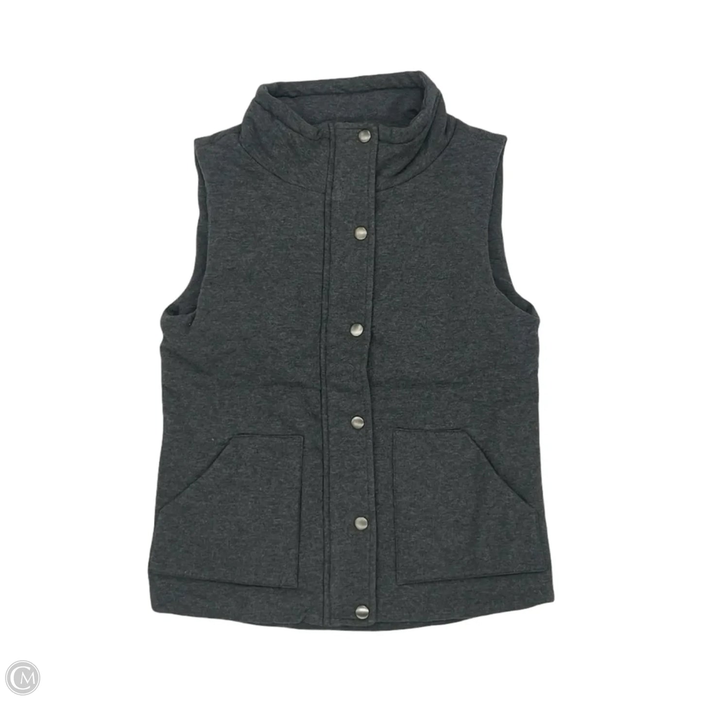 Vest Puffer & Quilted By Grace & Lace In Grey, Size: S