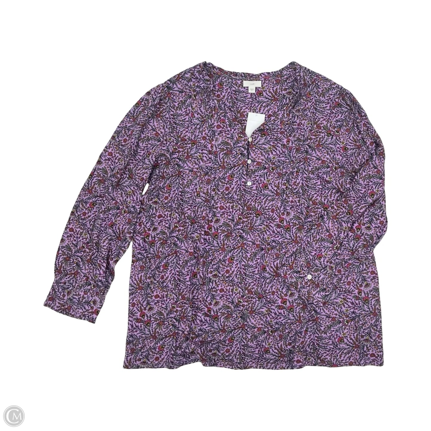 Top Long Sleeve By J. Jill In Purple, Size: Xl