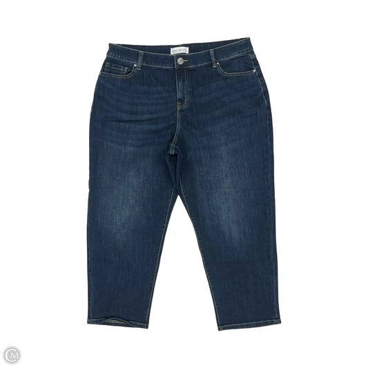 Jeans Cropped By Lane Bryant In Blue Denim, Size: 14