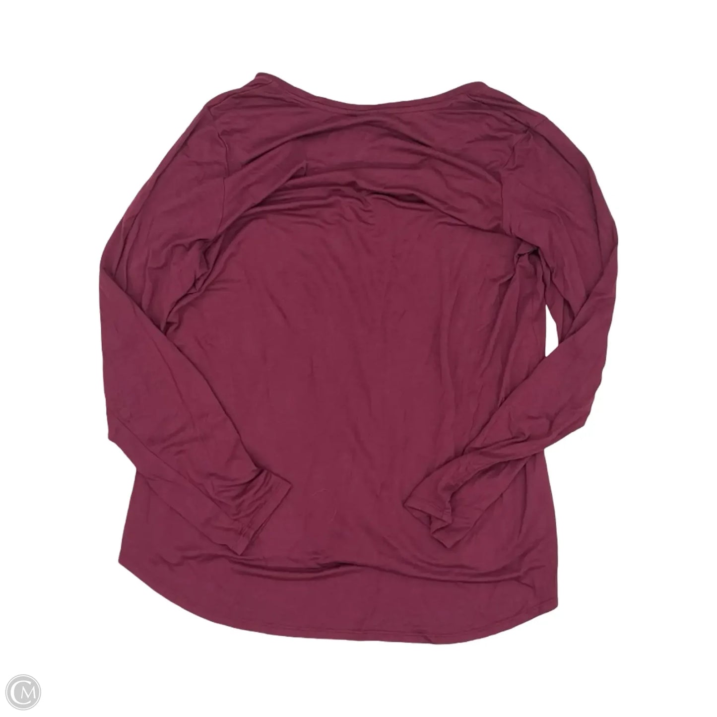 Top Long Sleeve By Members Mark In Maroon, Size: Xl