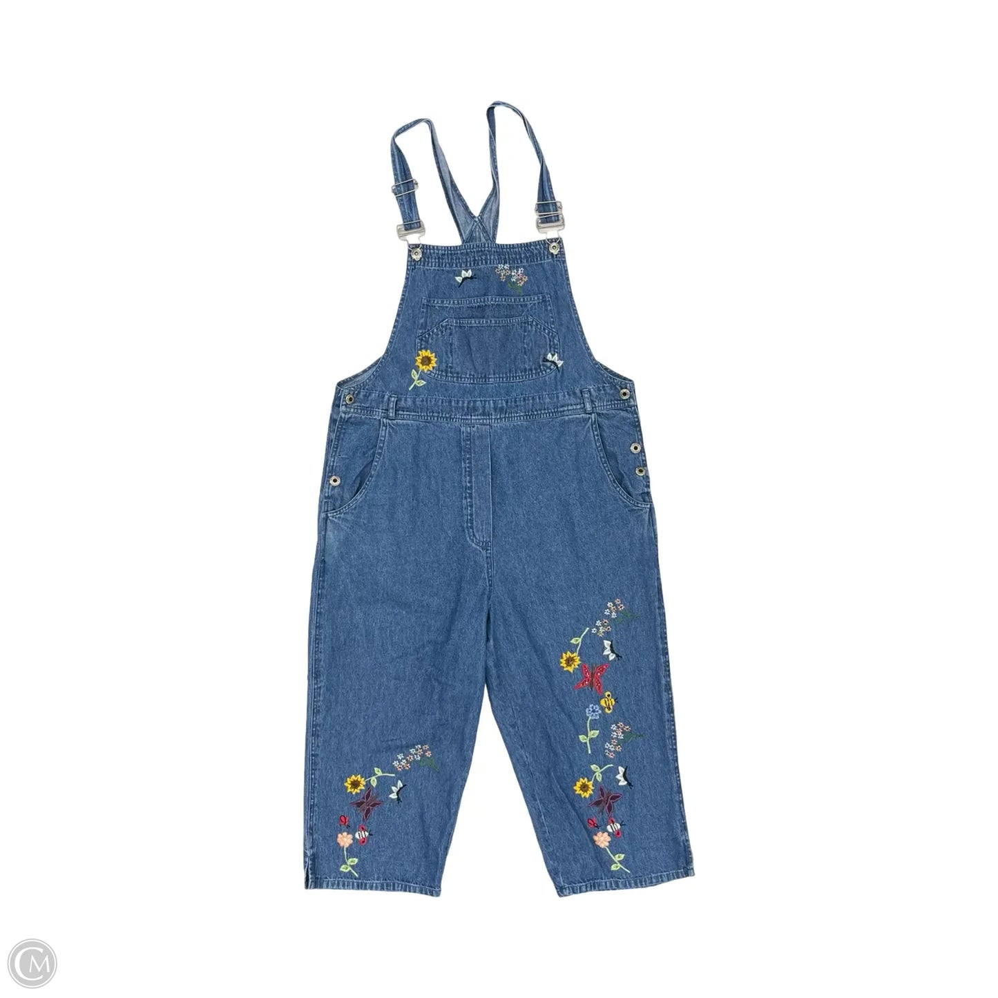 Overalls By Clothes Mentor In Blue Denim, Size: L