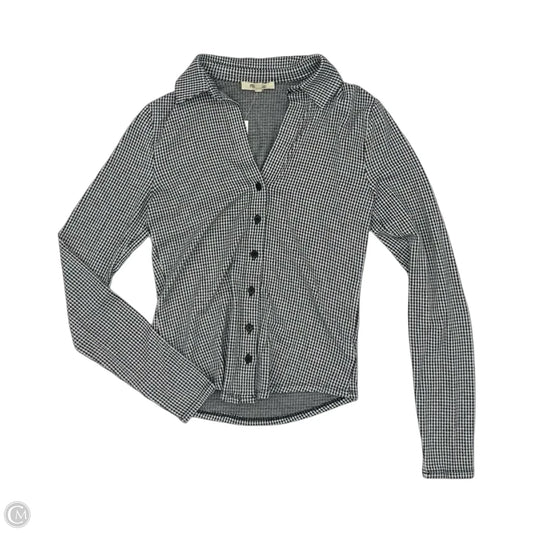 Blouse Long Sleeve By Madewell In Black & White, Size: S