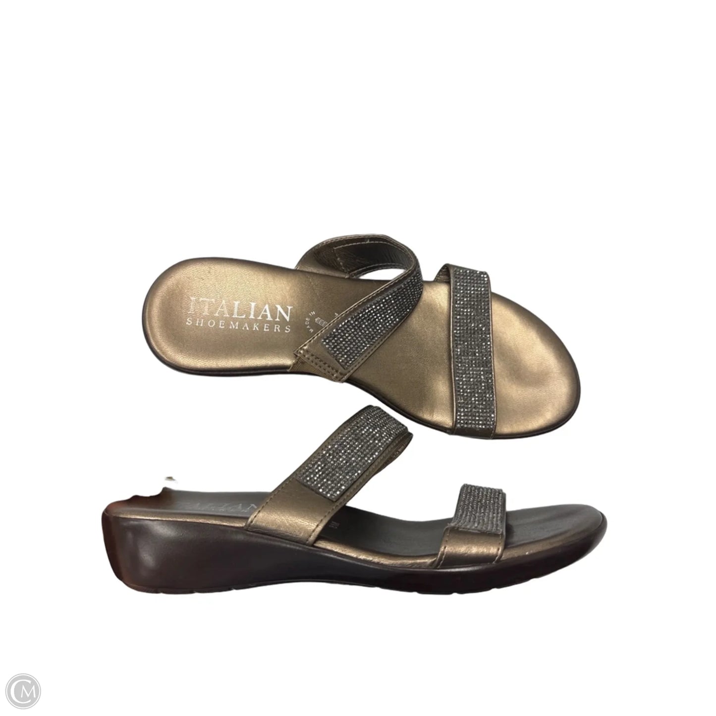 Sandals Flats By Italian Shoemakers In Gold, Size: 8