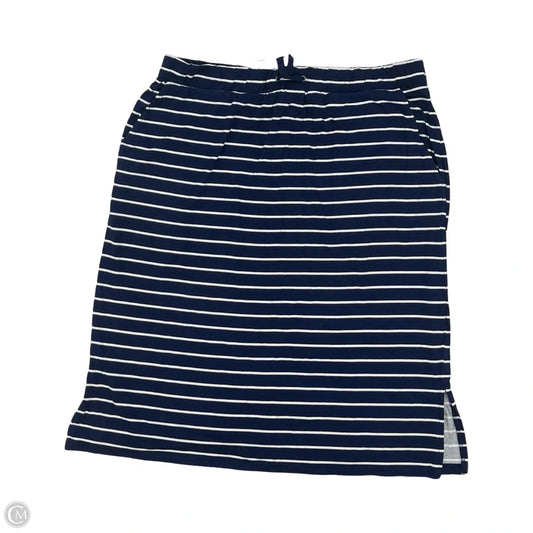 Skirt Midi By St Johns Bay In Blue & White, Size: Xl