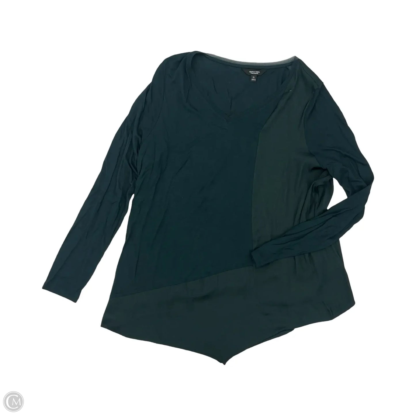 Top Long Sleeve By Simply Vera In Green, Size: Xl