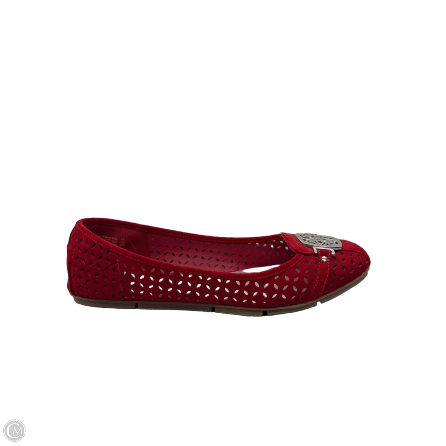 Shoes Flats By Christian Siriano For Payless In Red & Silver, Size: 7.5