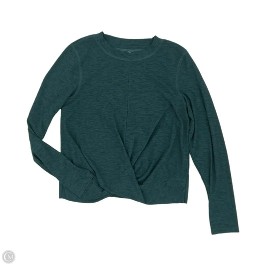 Athletic Top Long Sleeve Crewneck By Old Navy In Green, Size: M