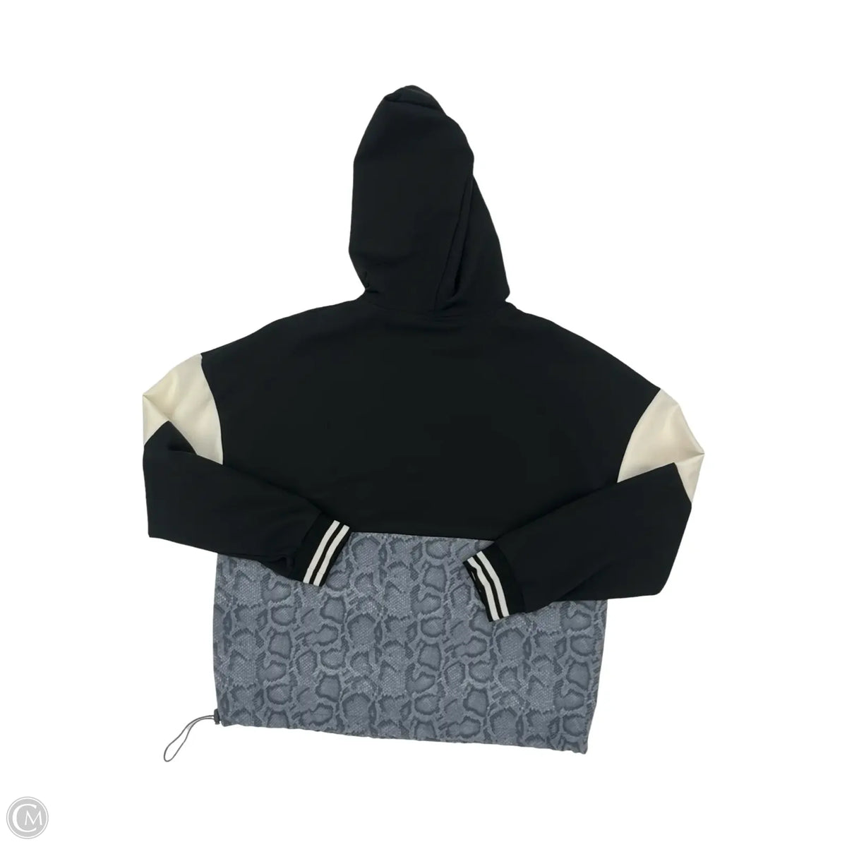 Athletic Jacket By Avia In Black & Grey, Size: M