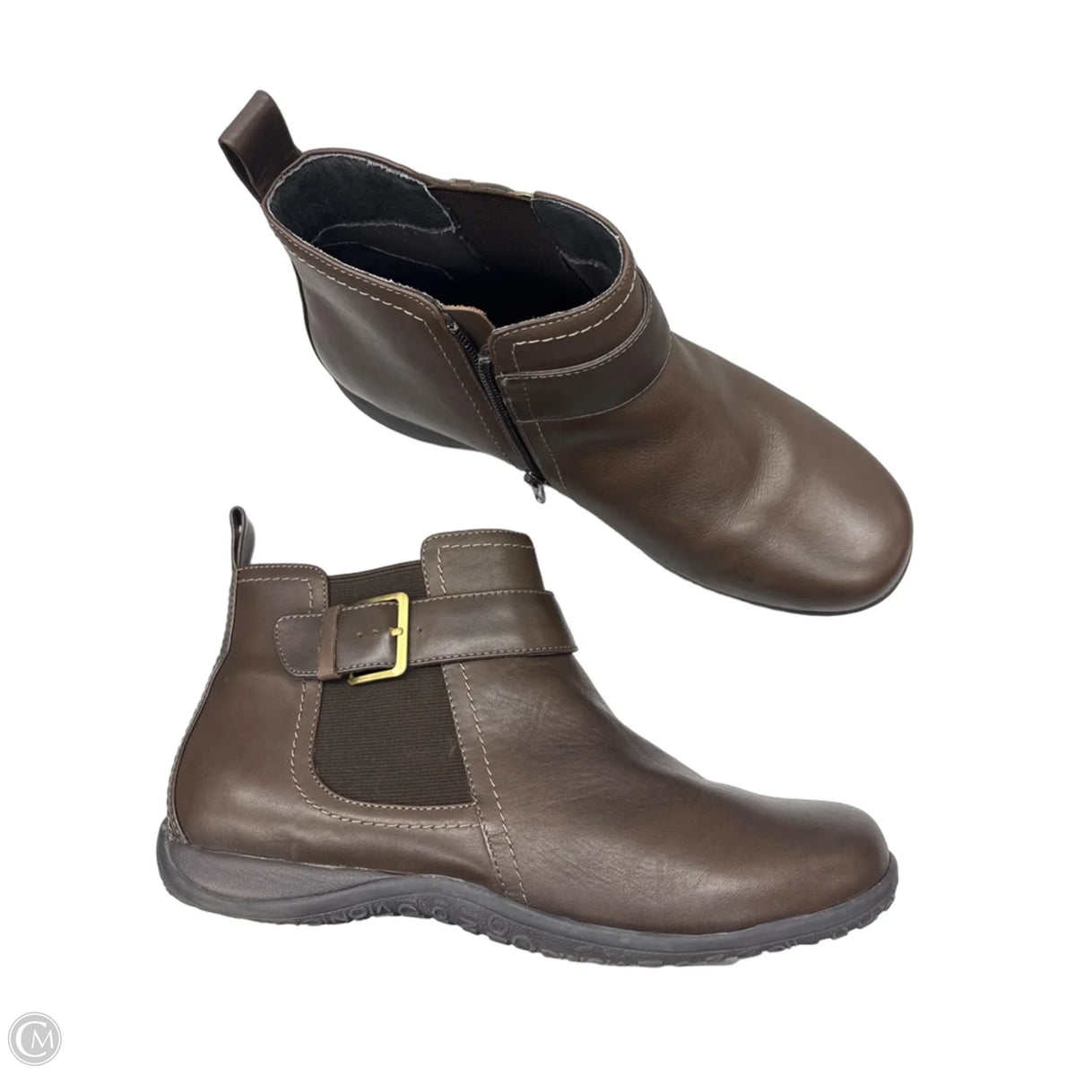 Boots Ankle Flats By Vionic In Brown, Size: 10