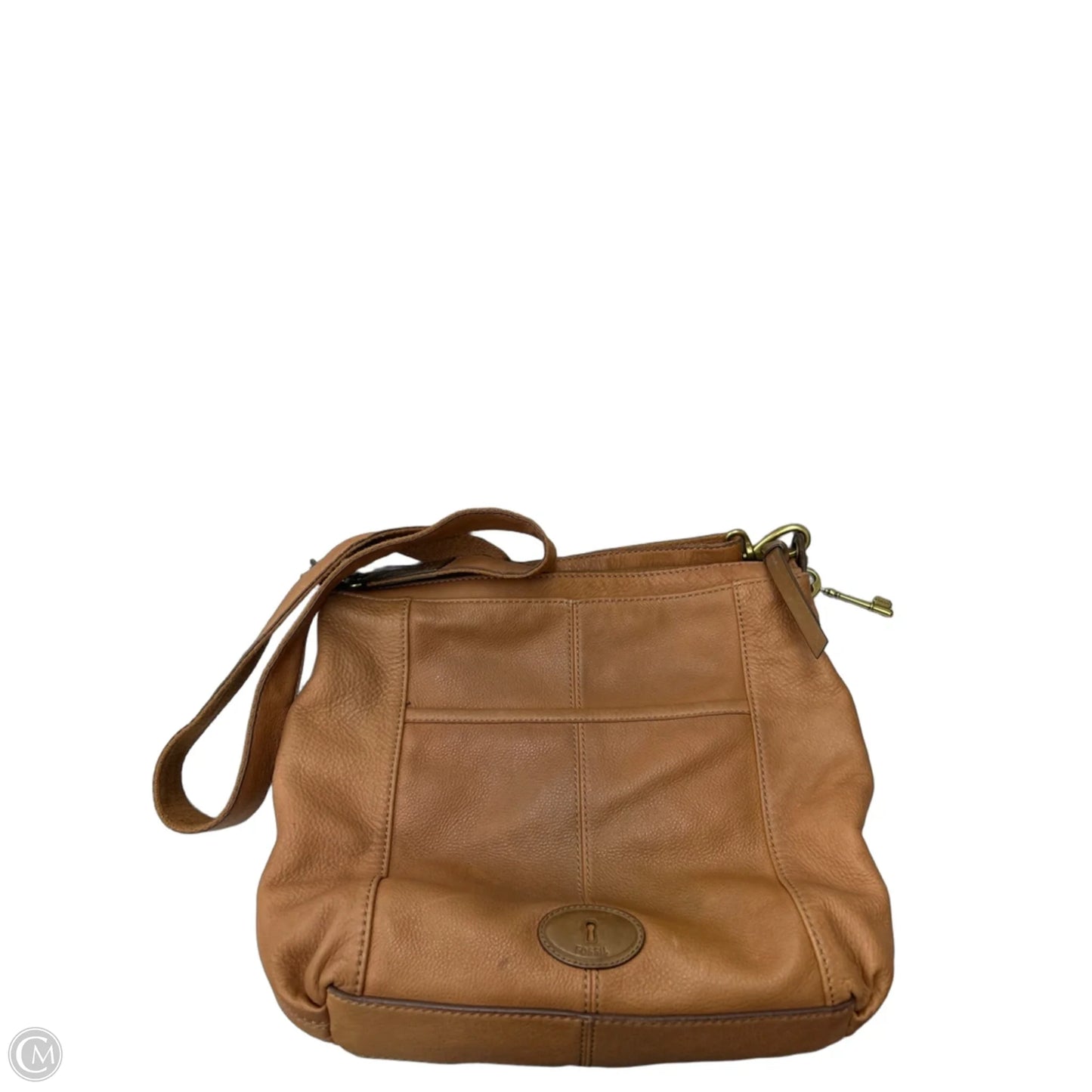 Crossbody Leather By Fossil, Size: Medium