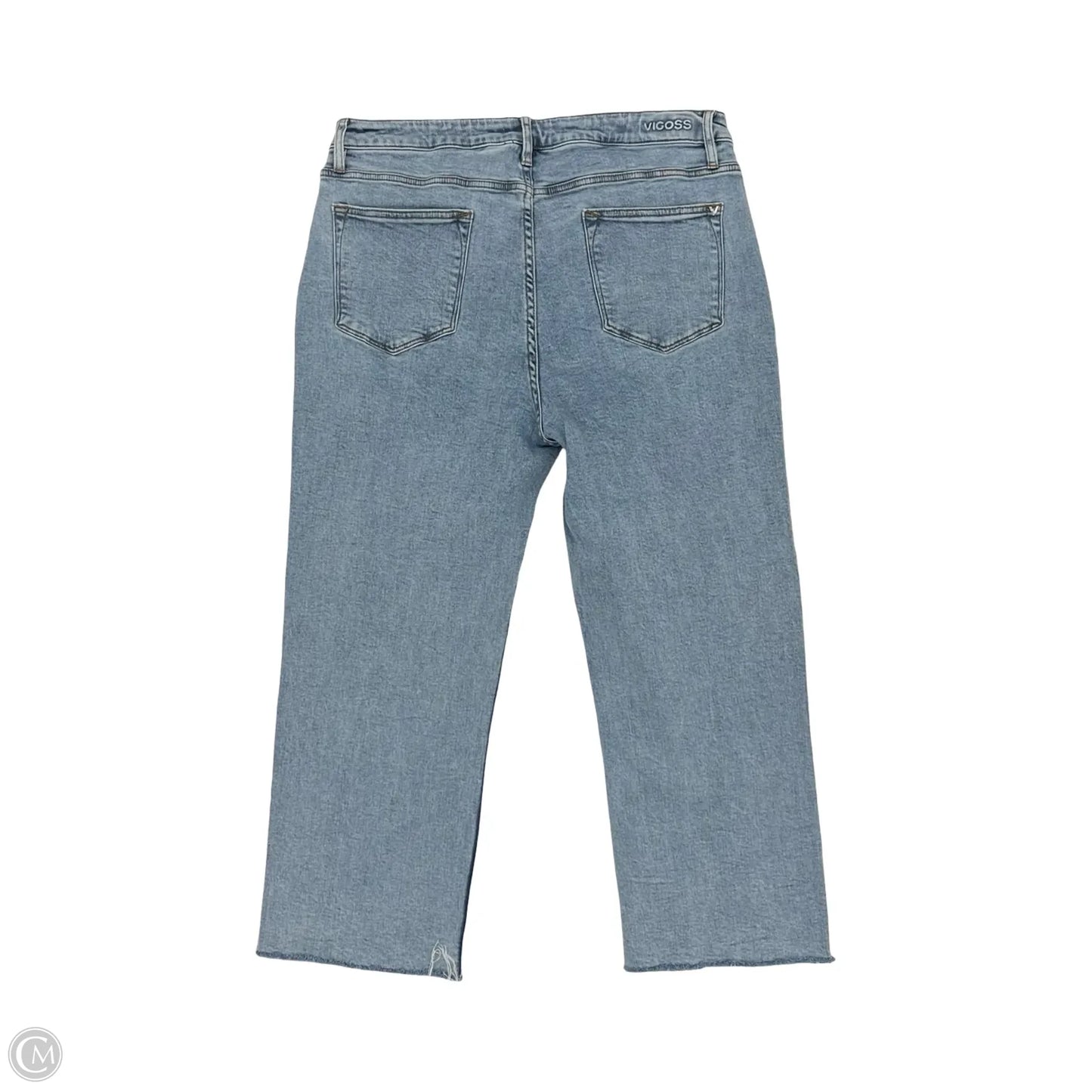Jeans Cropped By Vigoss In Blue Denim, Size: 16