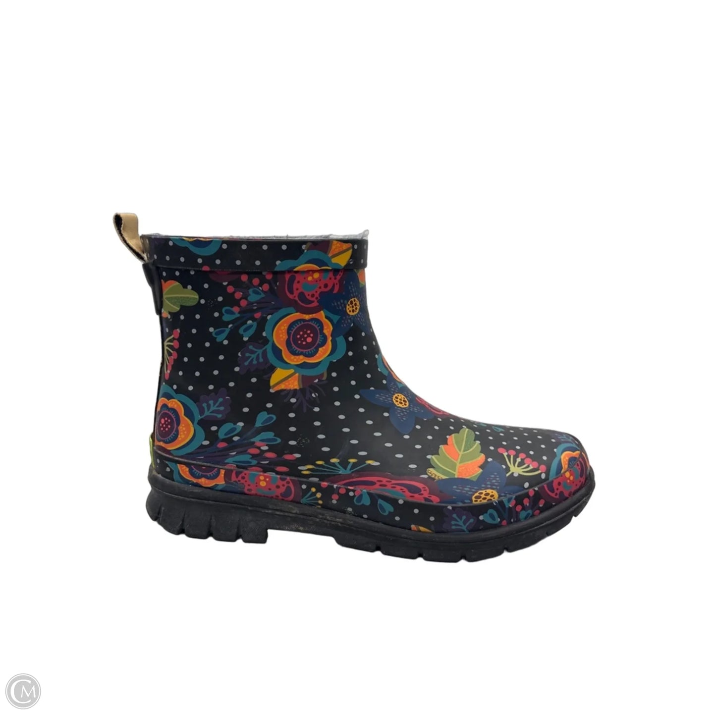 Boots Rain By Clothes Mentor In Floral Print, Size: 7