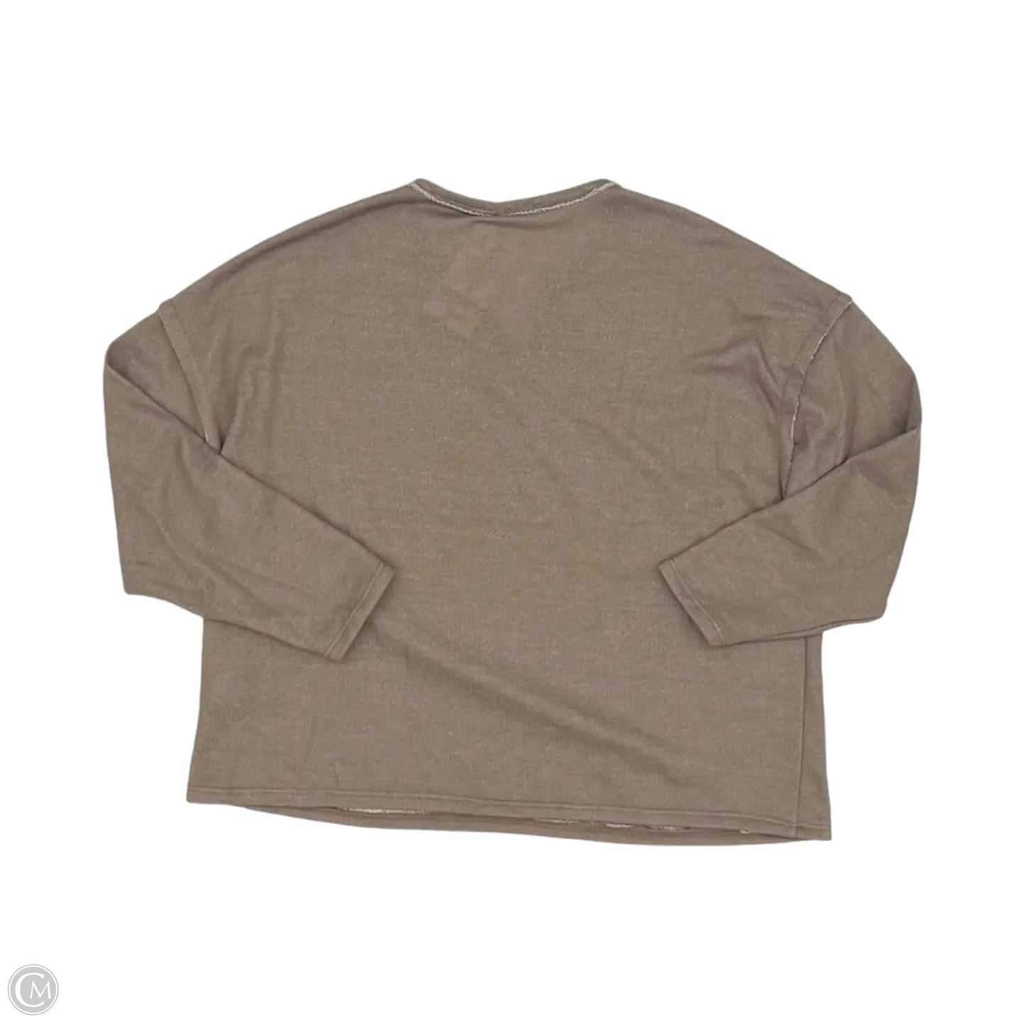 Top Long Sleeve By Like Love In Tan, Size: S