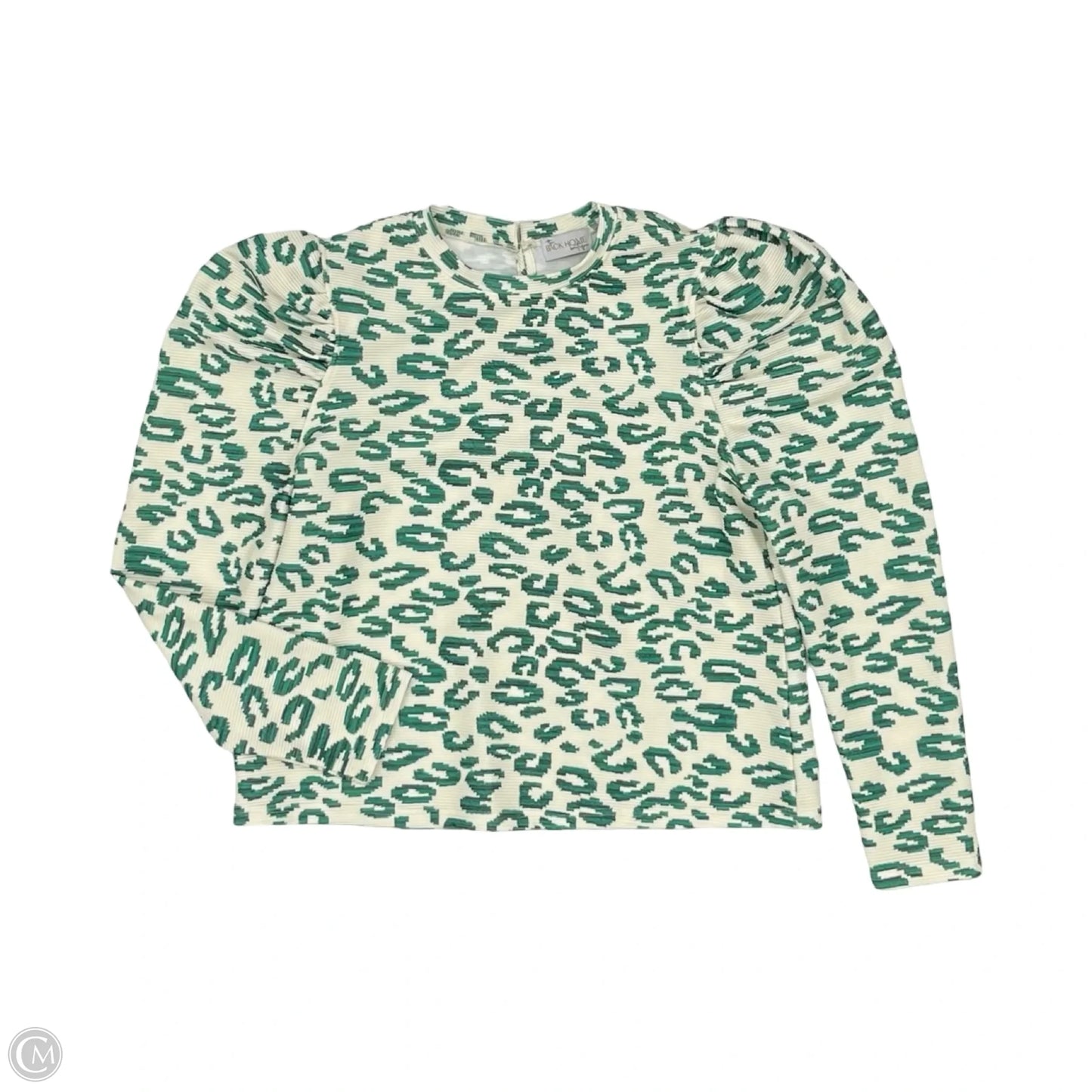 Top Long Sleeve By Clothes Mentor In Cream & Green, Size: S