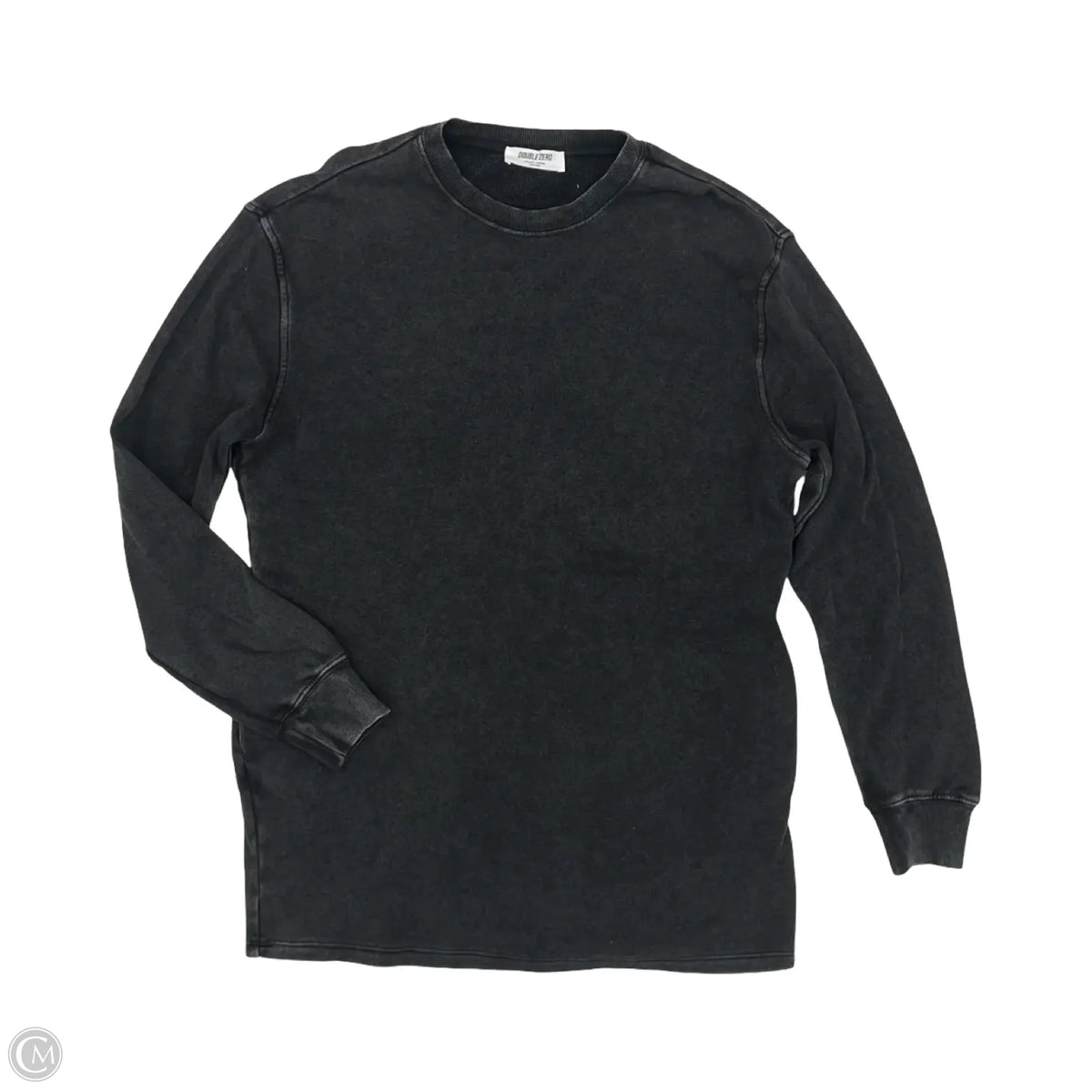 Sweatshirt Crewneck By Double Zero In Black, Size: M