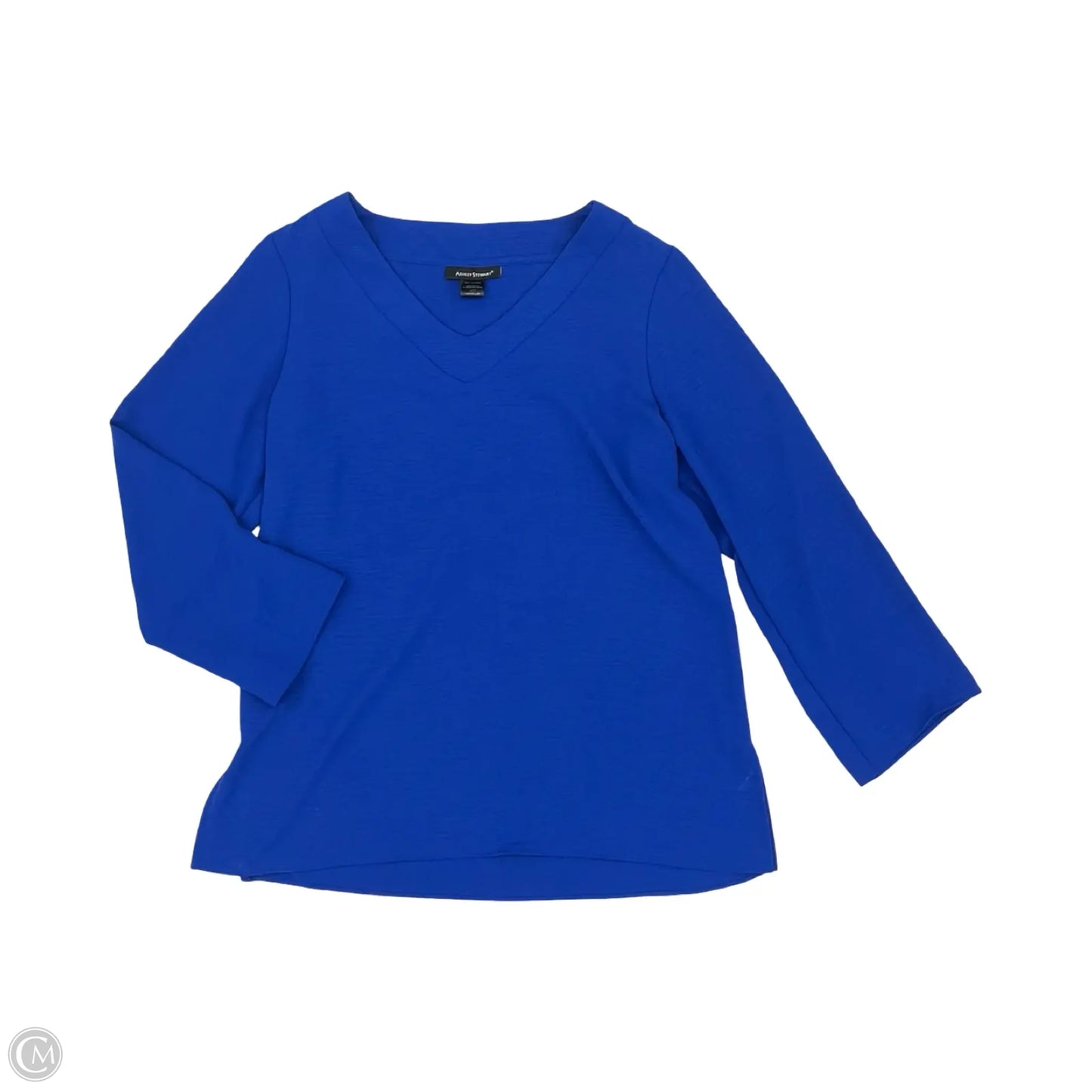 Blouse Long Sleeve By Ashley Stewart In Blue, Size: L