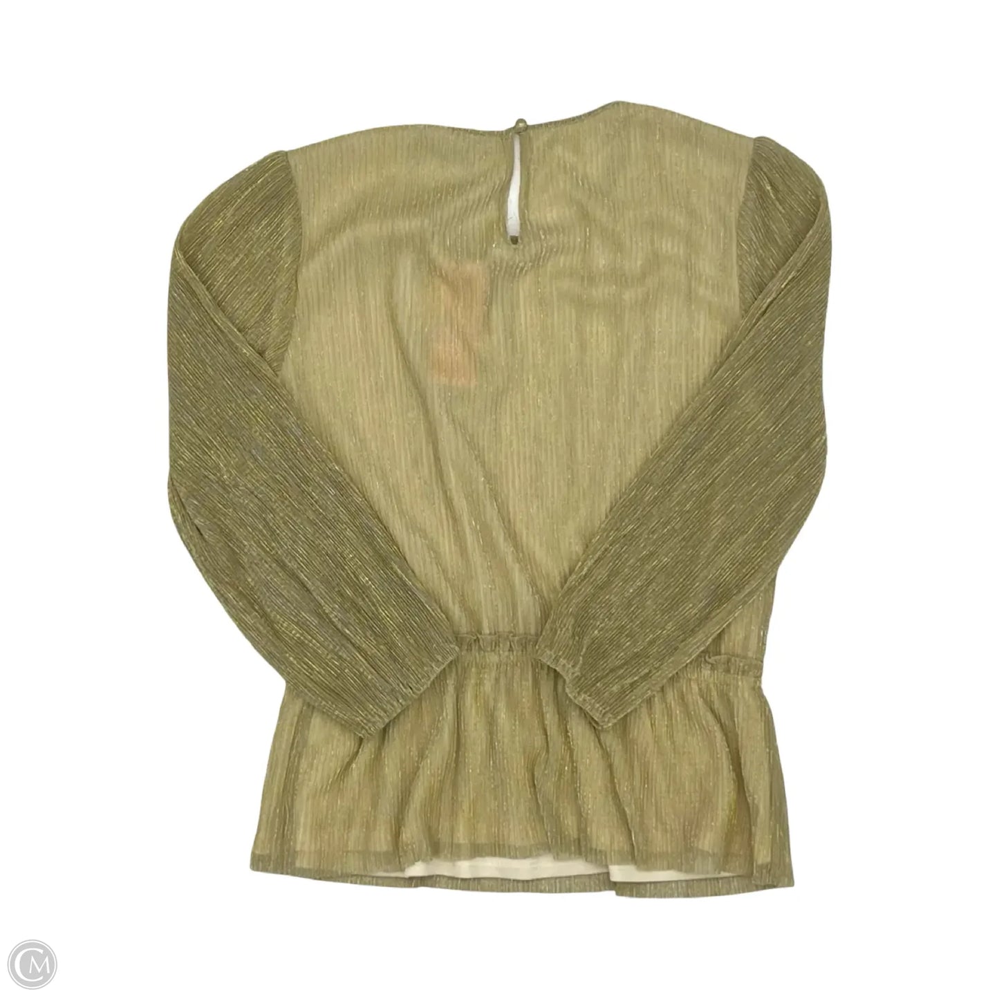 Blouse Long Sleeve By Collective Concepts In Gold, Size: L