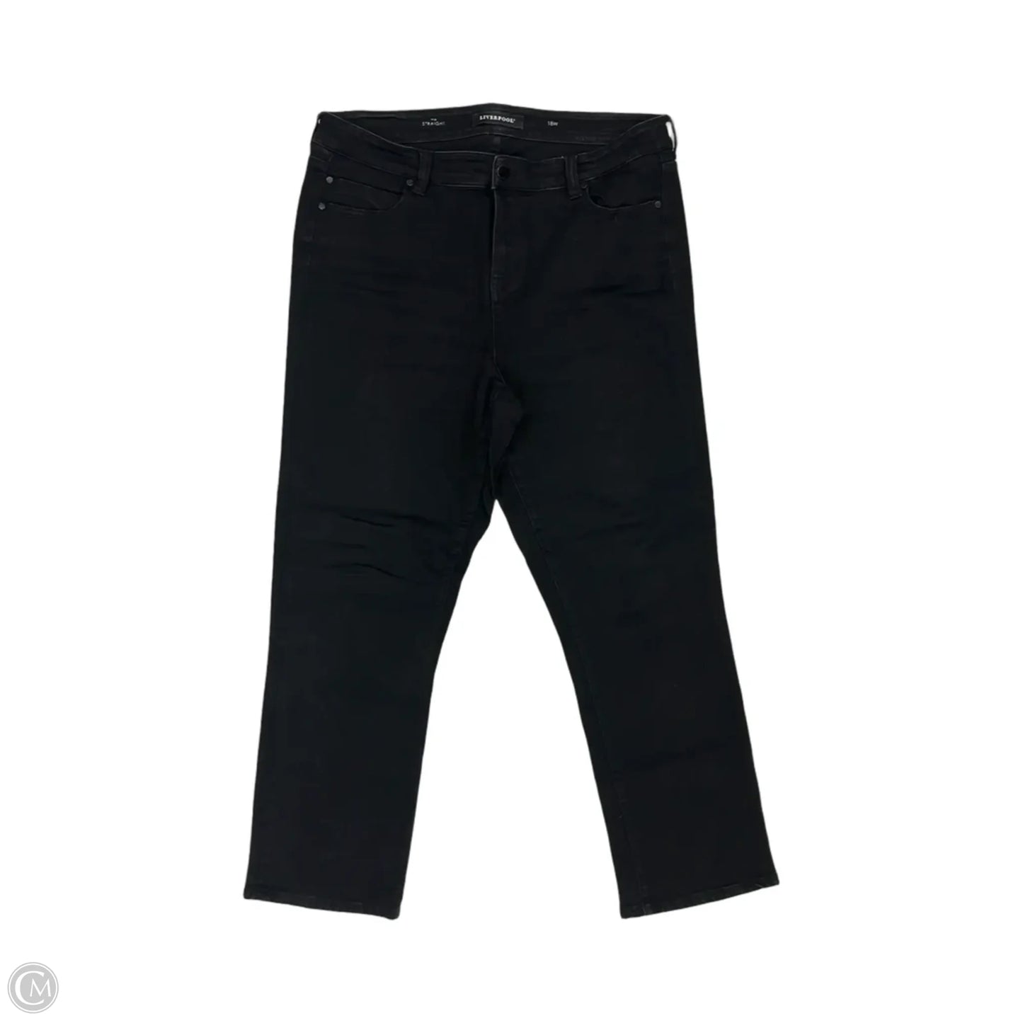Jeans Straight By Liverpool In Black, Size: 18w
