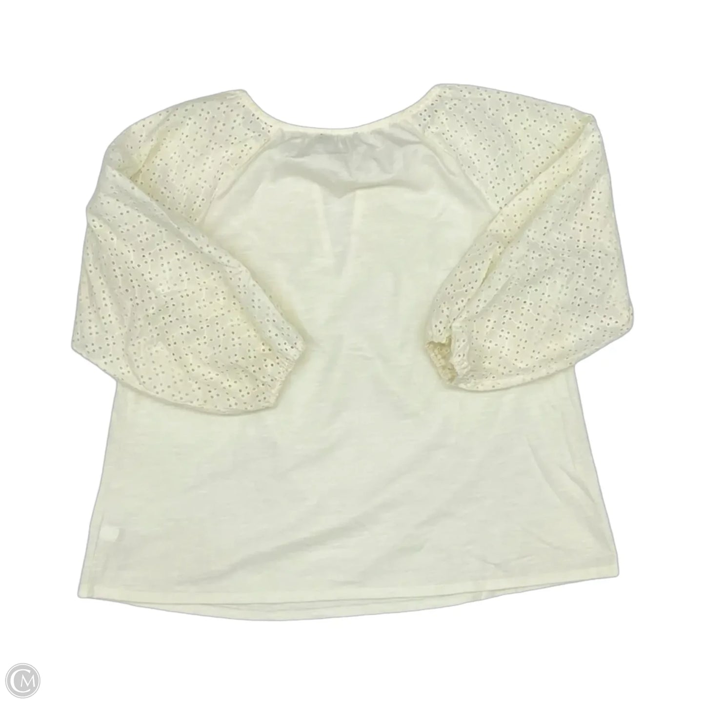 Blouse Long Sleeve By Lane Bryant In Cream, Size: Xl