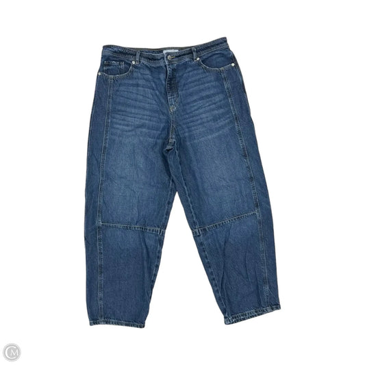 Jeans Wide Leg By Loft In Blue Denim, Size: 14