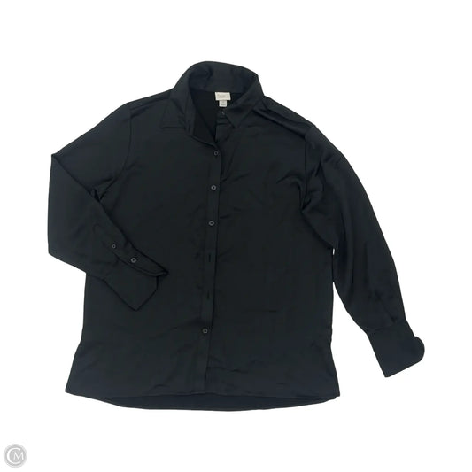Blouse Long Sleeve By A New Day In Black, Size: S