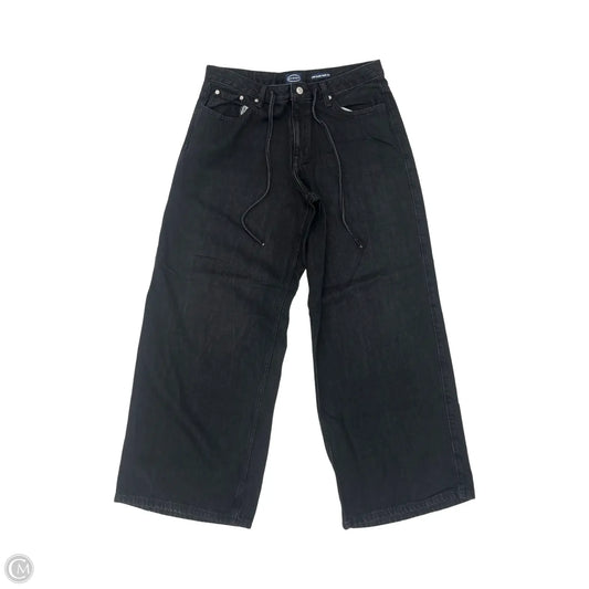 Jeans Wide Leg By Scoop In Black Denim, Size: 10