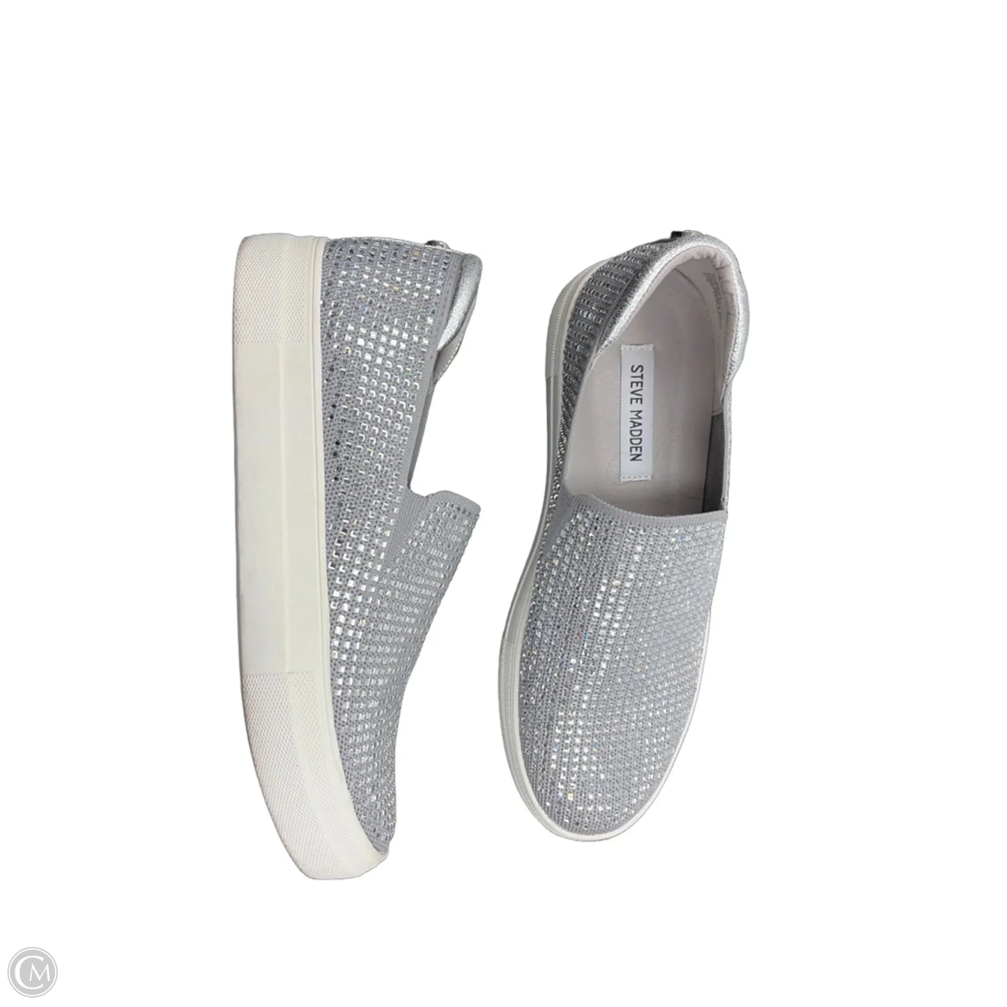 Shoes Sneakers By Steve Madden In Silver, Size: 10