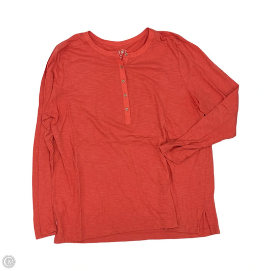 Top Long Sleeve By Loft In Orange, Size: Xl