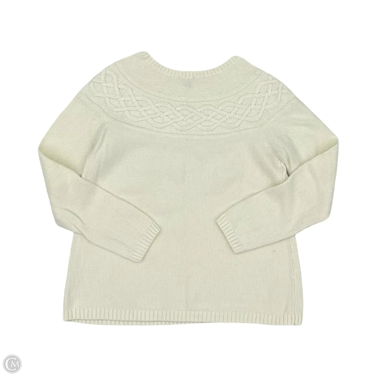 Sweater By Talbots In Cream, Size: M