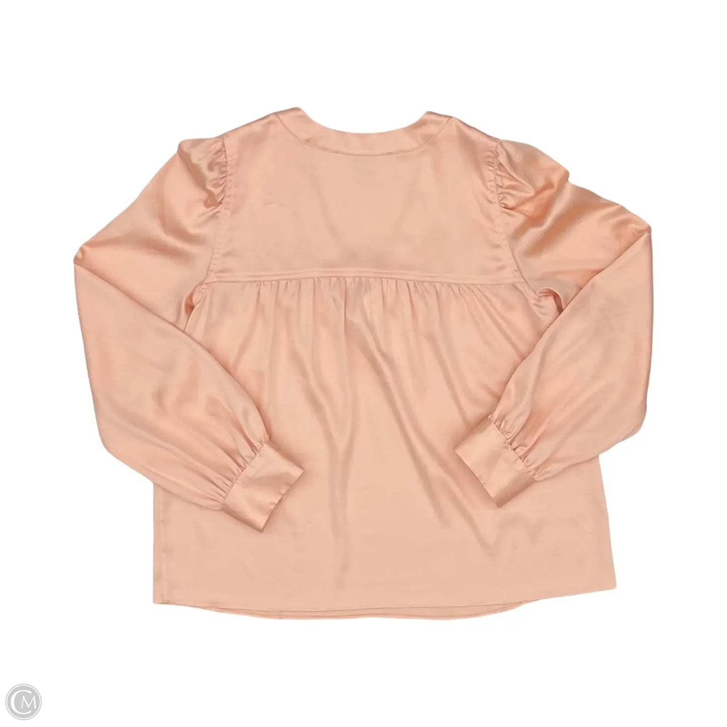 Blouse Long Sleeve By White House Black Market In Peach, Size: M