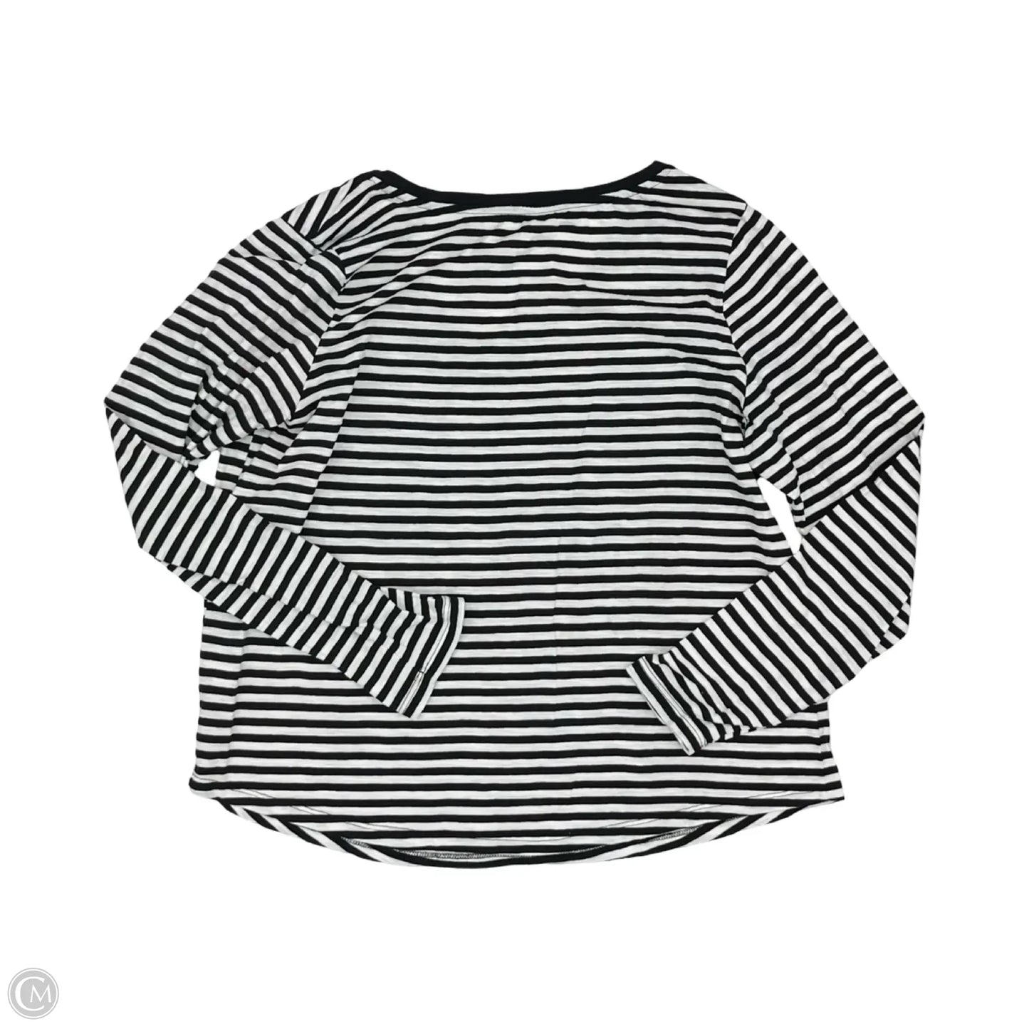 Top Long Sleeve By Sonoma In Black & White, Size: Xxl