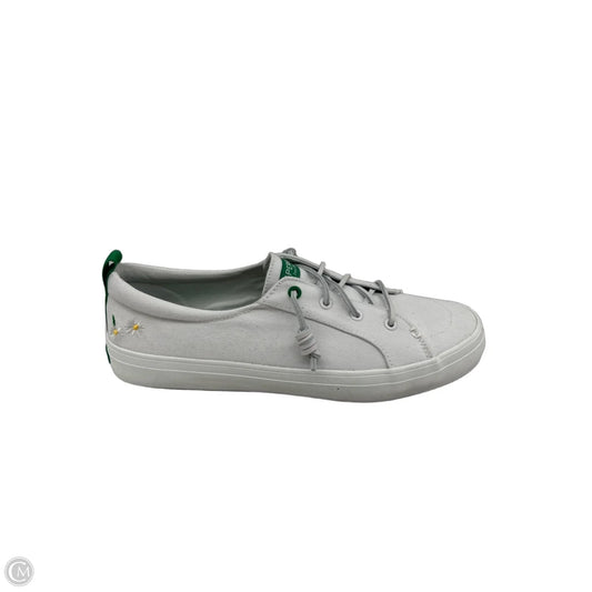 Shoes Sneakers By Sperry In Green & White, Size: 11