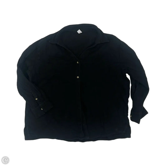 Blouse Long Sleeve By Old Navy In Black, Size: Xl