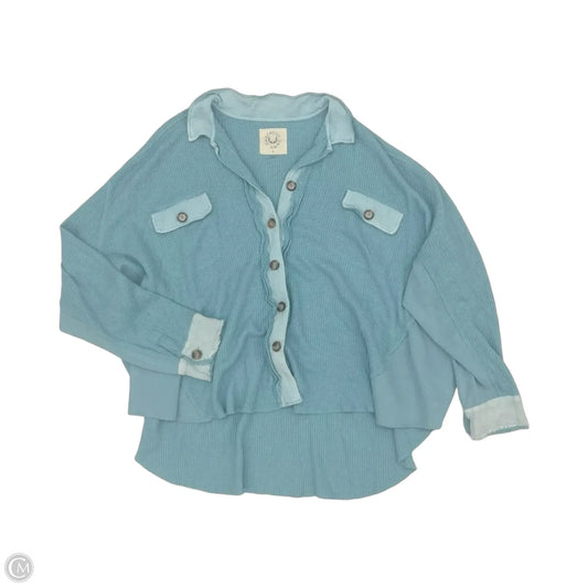 Top Long Sleeve By Fantastic Fawn In Blue, Size: S